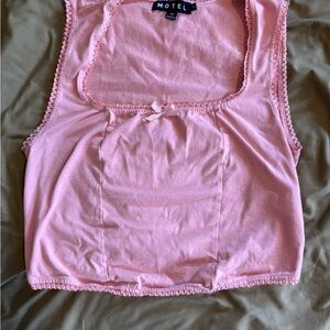 Motel Rocks Pink Corset Top
